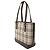 Beige Burberry Haus-Check Canvas Tote - Ansicht 2