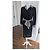 Céline Vestido negro Celine con acentos de vichy Blanco - vista 2