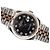 ROLEX Datejust36 quadrante nero 10P diamante bracciale Jubilee '21 Uomo Argento