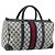 Gucci Borsa Boston GG Supreme Sherry Line in PVC Navy Gold Auth LNZ318 D'oro Blu navy