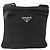 Borsa a spalla PRADA in nylon nero argento autentica ep13614 - vista 13