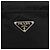 Borsa a spalla PRADA in nylon nero argento autentica ep13614 - vista 17