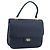 BALLY Borsa a mano in pelle blu navy dorato Auth 166993 D'oro