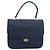 BALLY Borsa a mano in pelle blu navy dorato Auth 166993 D'oro - vista 13
