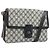 Gucci Bolsa de Ombro GG Supreme PVC Azul Marinho Dourado 001 16 4084 Auth 166222