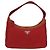 PRADA Borsa a mano in nylon rosso argento Auth LNZ983 - vista 13