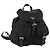 PRADA Backpack Nylon Black Silver Auth 171645 Silvery