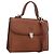 Borsa a mano Burberry in pelle 2 vie marrone oro Auth hk3526 D'oro
