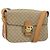 Céline Bolsa de ombro em lona Macadam Celine com estampa de carruagem PVC bege ouro Auth 172407 Dourado