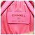 CHANEL Pochette a Spalla Choco Bar con Catena in Pelle di Agnello Rosa Oro CC Auth LNZ440SAM D'oro - vista 22