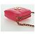 CHANEL Pochette a Spalla Choco Bar con Catena in Pelle di Agnello Rosa Oro CC Auth LNZ440SAM D'oro - vista 4