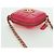 CHANEL Pochette a Spalla Choco Bar con Catena in Pelle di Agnello Rosa Oro CC Auth LNZ440SAM D'oro - vista 6