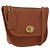 Borsa a spalla in pelle marrone con chiusura Turn Lock Coach, oro, Auth mr1507 D'oro