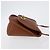 Borsa a spalla in pelle marrone con chiusura Turn Lock Coach, oro, Auth mr1507 D'oro - vista 3
