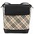 Borsa a Spalla Nova Check Burberry in Tela Beige Nera Argento Autentica 174064 Nero - vista 13