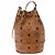 Borsa a Spalla MCM Vicetos Logogram in Pelle PVC Marrone Oro Auth BA11006 D'oro - vista 2