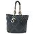 Borsa Tote CHANEL in tela blu navy con CC argento Auth bs33826 - vista 13