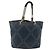 Borsa Tote CHANEL in tela blu navy con CC argento Auth bs33826 - vista 2