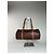 Vintage Etro Paisley Monogram Leder Bowlingtasche Orange - Ansicht 9