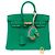 Hermès Borsa HERMES Birkin 25 in Pelle Verde - 103385 - vista 3