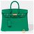 Hermès Borsa HERMES Birkin 25 in Pelle Verde - 103385 - vista 4