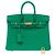 Hermès Borsa HERMES Birkin 25 in Pelle Verde - 103385 - vista 5