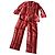 Completo pigiama in seta rossa di Hermès Rosso