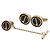 Alfred Dunhill Set di cravatta Dunhill, gemelli, accessorio Nero