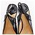 Pumps in pelle Initiale Louis Vuitton Nero - vista 5