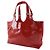 Borsa tote 2 in 1 in pelle lucida con logo perforato Tory Burch Rosso - vista 2