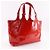 Borsa tote 2 in 1 in pelle lucida con logo perforato Tory Burch Rosso - vista 3
