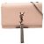 Saint Laurent Rosa Medio Pelle di Vitello Liscia Classica Monogramma Kate Borsa a Tracolla con Frange