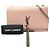Saint Laurent Rosa Medio Pelle di Vitello Liscia Classica Monogramma Kate Borsa a Tracolla con Frange - vista 8