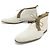Hermès STIVALI HERMES CHRIS CHUKKA IN CANVAS E PELLE 44 SCATOLA Crudo