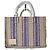 Beige Blau Lila Tweed Canvas Tote Bag Sandro
Großes Modell