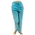 Autre Marque Calça azul de couro camurça e lycra