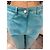 Autre Marque Calça azul de couro camurça e lycra - vista 5