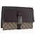 GUCCI GG Supreme Clutch Bag PVC Beige Argento 131213 Auth 173825