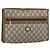GUCCI GG Plus Supreme Clutch Bag PVC Beige Oro Auth 173932 D'oro