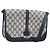Gucci Borsa Sherry Line Micro GG Supreme in PVC Navy Gold 001 113 0551 Auth LNZ556 D'oro Blu navy