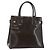 GUCCI Hand Bag Patent leather Brown Gold Auth 172303 Golden