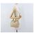 Céline Borsa a mano CELINE in pelle 2 in 1 beige oro Auth 166991 D'oro - vista 24