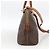 Céline Borsa a mano in tela Macadam CELINE in pelle PVC 2 in 1 marrone oro Auth LNZ540 D'oro - vista 3