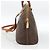 Céline Borsa a mano in tela Macadam CELINE in pelle PVC 2 in 1 marrone oro Auth LNZ540 D'oro - vista 4
