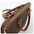 Céline Borsa a mano in tela Macadam CELINE in pelle PVC 2 in 1 marrone oro Auth LNZ540 D'oro - vista 6