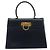 Borsa a mano in pelle Gancini Salvatore Ferragamo blu navy oro Auth bs33743 - vista 13