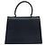 Borsa a mano in pelle Gancini Salvatore Ferragamo blu navy oro Auth bs33743 - vista 2