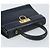 Borsa a mano in pelle Gancini Salvatore Ferragamo blu navy oro Auth bs33743 - vista 6