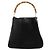 Borsa a Spalla in Pelle Gucci Bamboo Nera Oro 001 1998 1577 Auth 172308 Nero D'oro - vista 2
