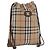 Bolso de lona beige con estampado Nova Check de Burberrys Auth 173994
